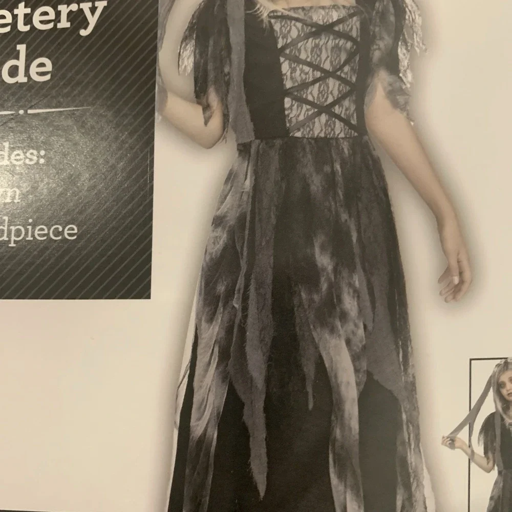 Cemetery Bride Girls Size M7/8 Halloween Costume